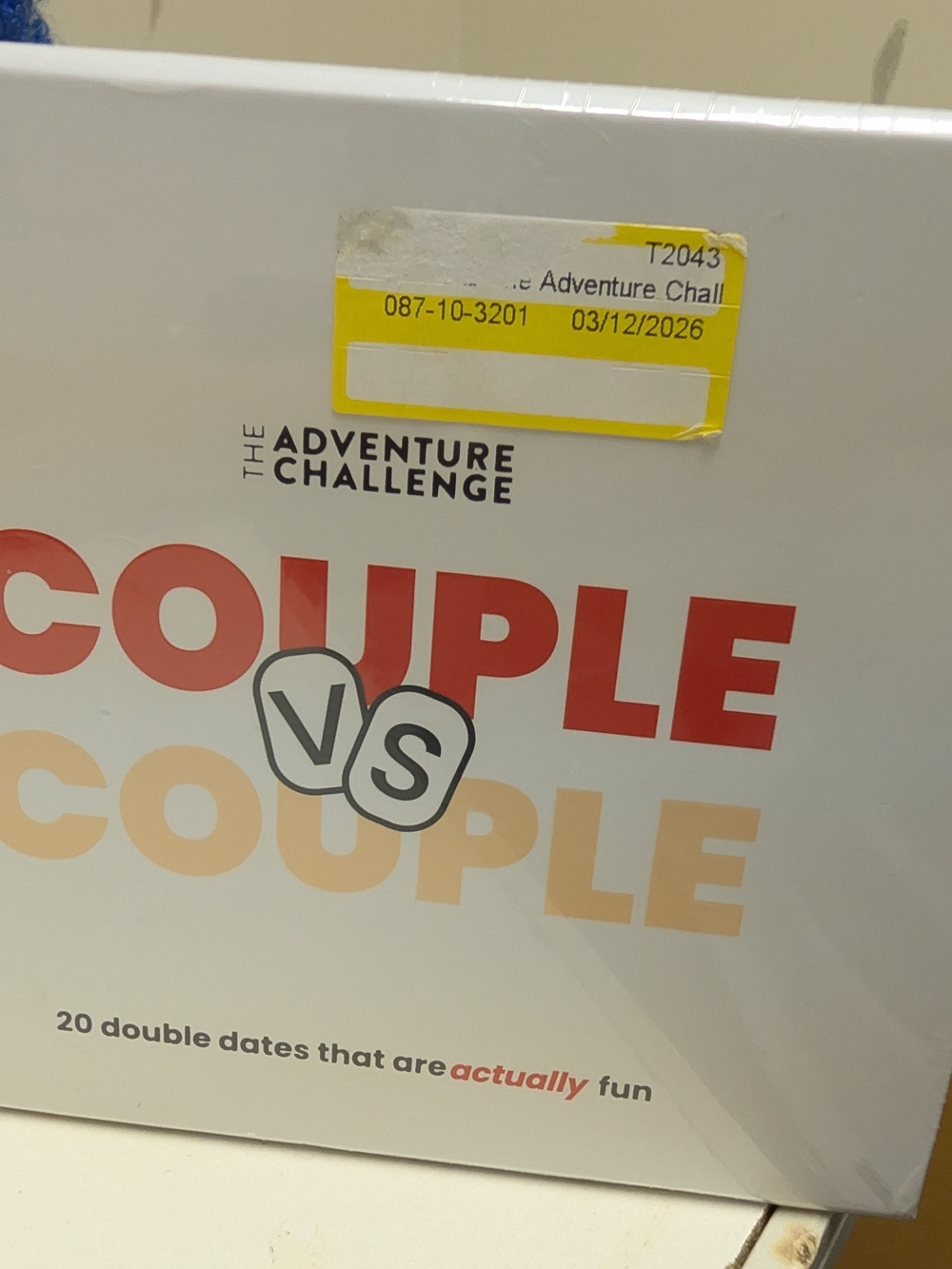 NWT The Adventure Challenge Couple vs Couple Game - Red & Peach Box